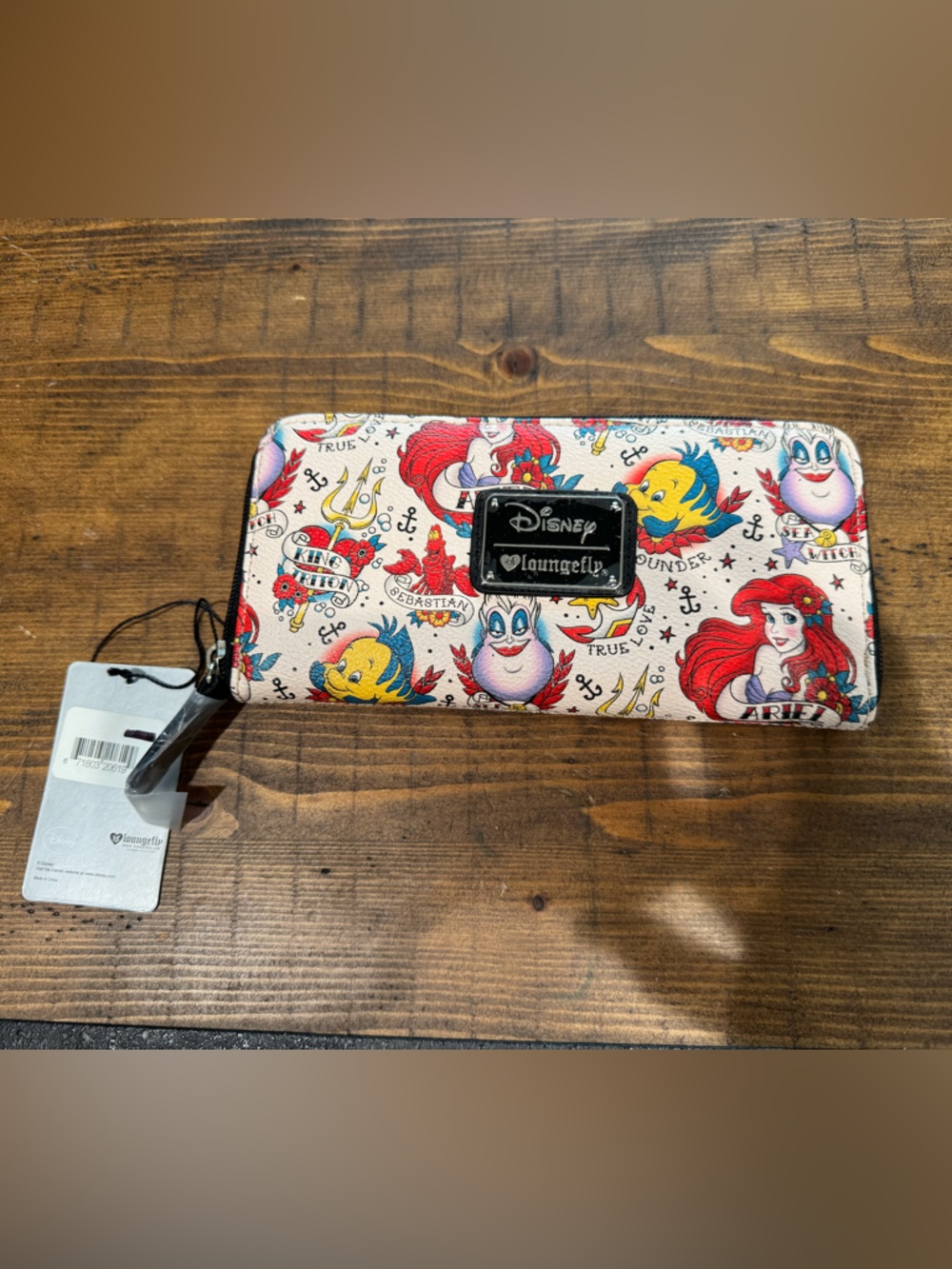 NWT Disney x Loungefly The Little Mermaid Zip Wallet - Multicolor